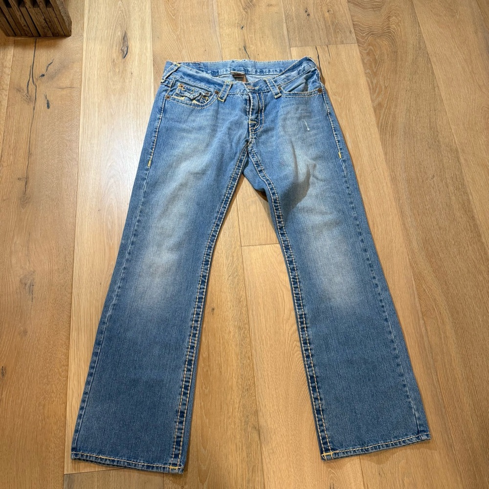 Vintage True Religion Billy Super T Jeans. Buddha Patch Stitching. Casual 34x32